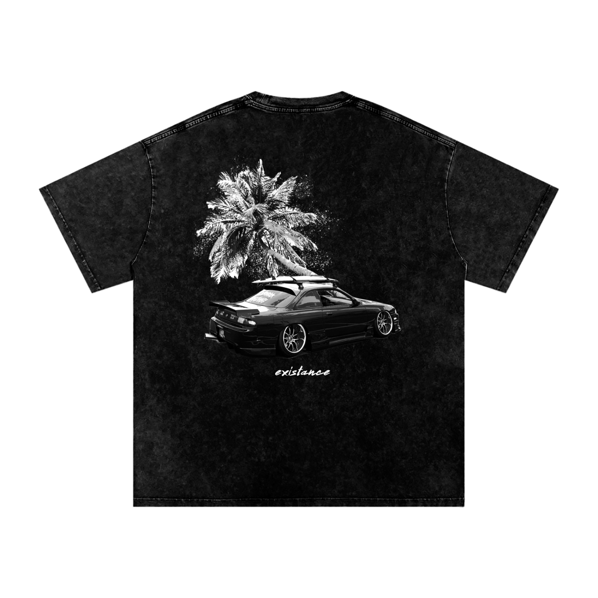 Snow Washed Oversized Cotton T-Shirt