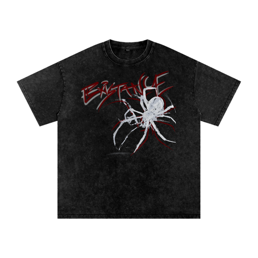 Snow Washed Oversized Cotton Spider T-Shirt